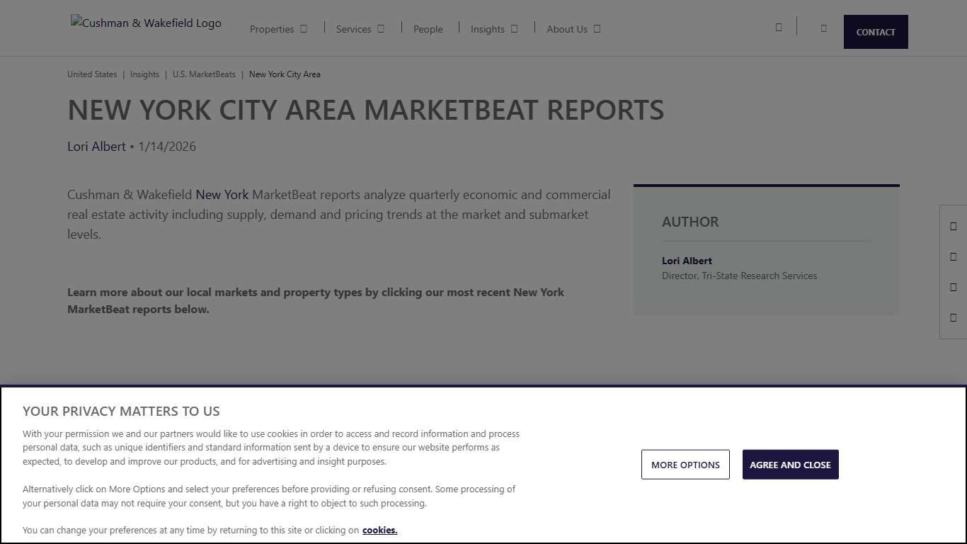 New York CIty Area MarketBeats US Cushman & Wakefield