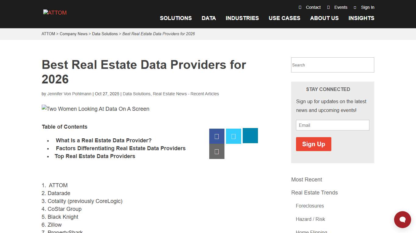Best Real Estate Data Providers for 2026